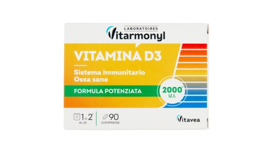 Laboratoires Vitarmonyl Vitamina D3 Sistema immunitario 90 Compresse 7,6 g