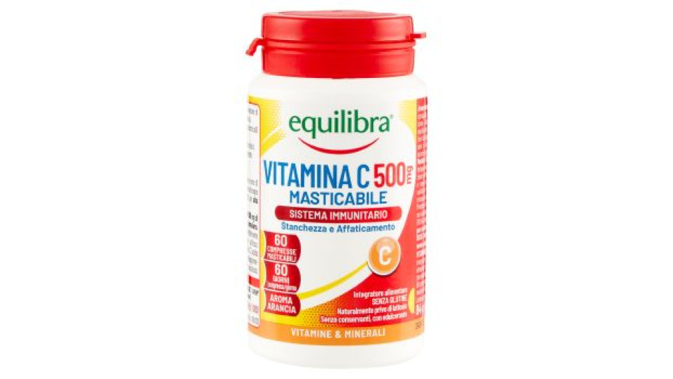 equilibra Vitamina C 500mg Masticabile Sistema Immunitario 60 x 1,4 g