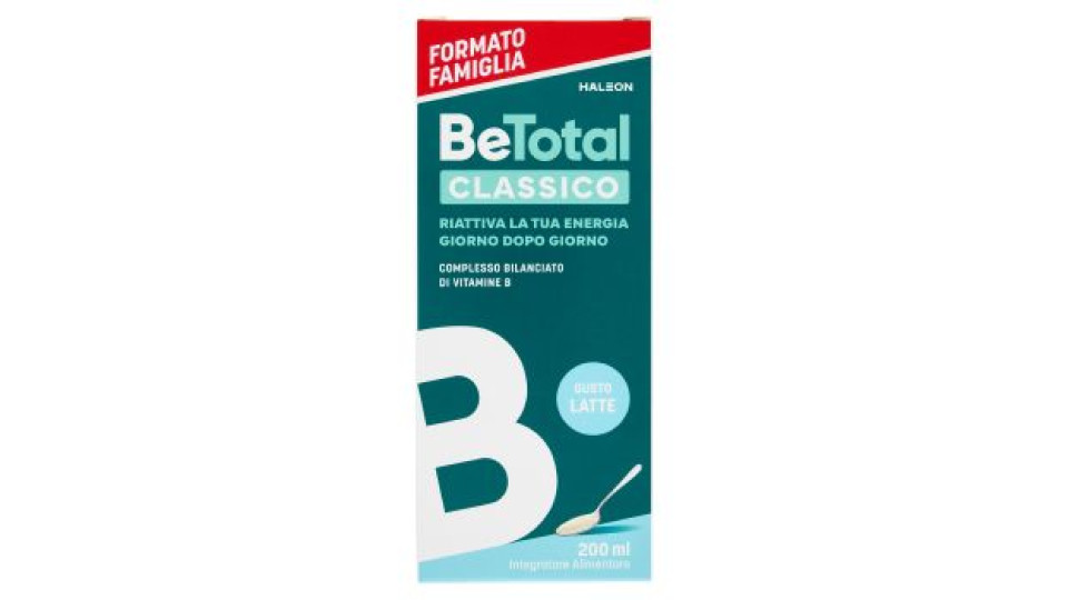 BeTotal Vitamina B Supporto per stanchezza e sistema immunitario Adulti e Bambini 3+ Classico 200 ml