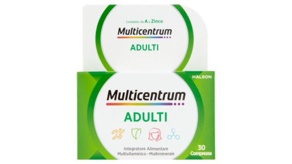 Multicentrum adulti integratore multivitaminico completo vitamina C , A 30 compresse 30 g