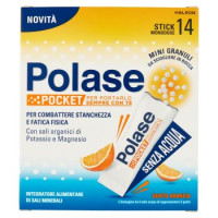 Polase Pocket, Magnesio e Potassio, Integratore per Stanchezza e Fatica, 14 stick orosolubili 37 g
