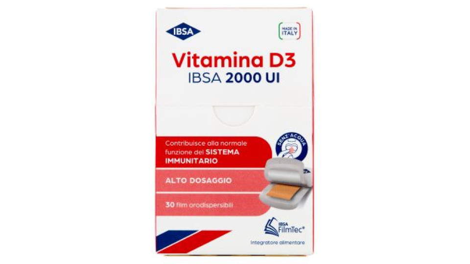 Ibsa Vitamina D3 Ibsa 2000 UI 30 film orodispersibili 2,85 g