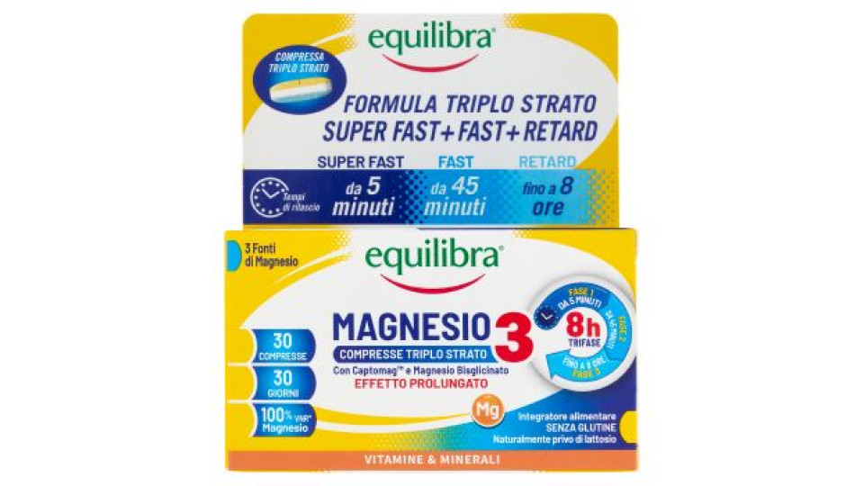 equilibra Magnesio 3 Compresse Triplo Strato 30 x 1,27 g
