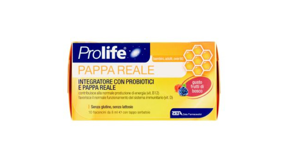 Prolife Pappa Reale Integratore con Probiotici e Pappa Reale 10 x 8 ml