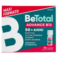 BeTotal Advance B12 Integratore con Vitamina B12, Zinco, Niacina, 50+ anni, 30 Flaconcini 210 ml