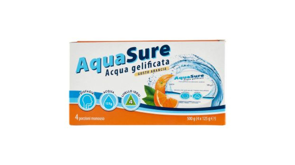 AquaSure Acqua gelificata Gusto Arancia 4 x 125 g