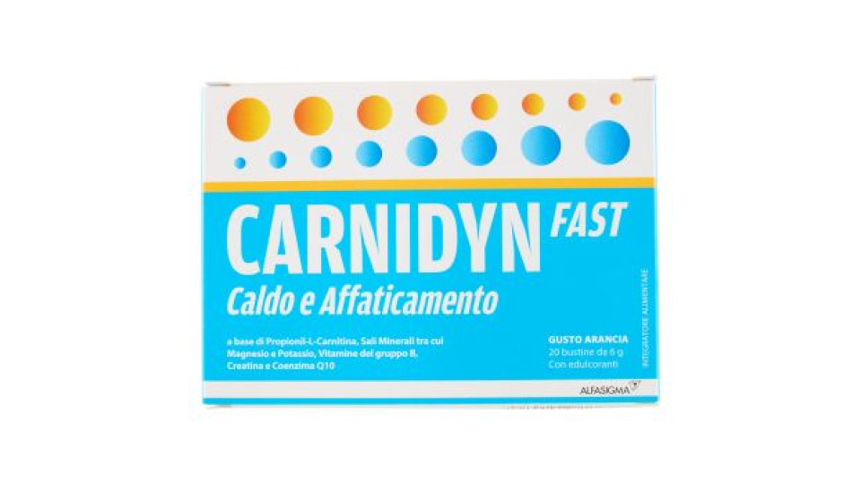 Carnidyn Fast Caldo e Affaticamento Bustine 20 x 6 g
