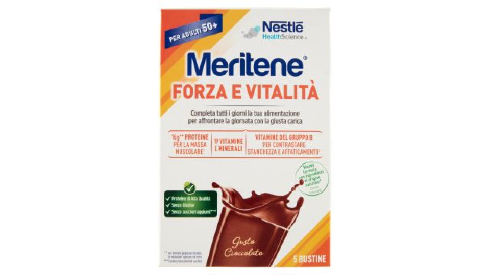 MERITENE Forza & Vitalità Cioccolato 5 x 30 g