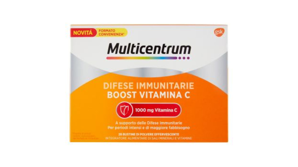 Multicentrum difese integratore difese immunitarie boost vitaminaC per stagione invernale 28bst 199g