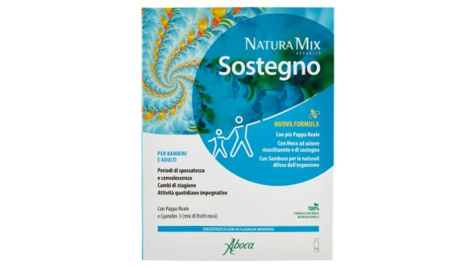 Aboca Natura Mix Advanced Sostegno Concentrato Fluido in Flaconcini Monodose 10 x 15 g