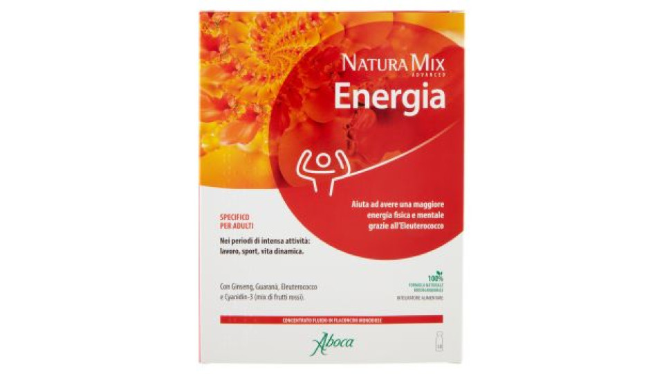 Aboca Natura Mix Advanced Energia Flaconcini 10 x 15 g