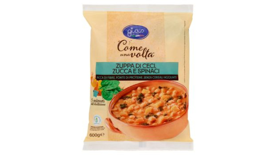 Come una volta Zuppa di Ceci, Zucca e Spinaci 600 g