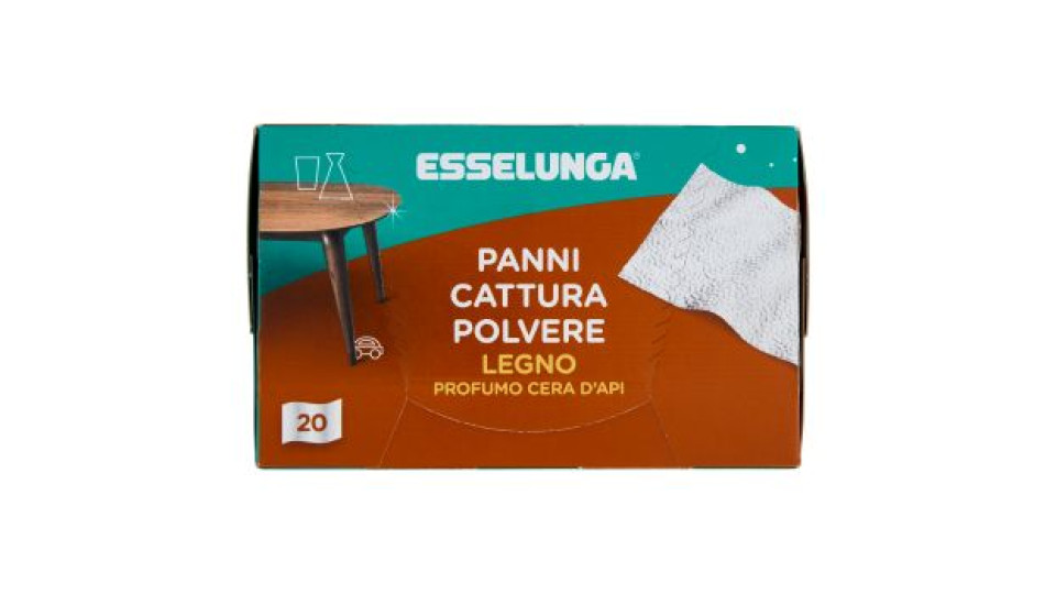 Esselunga Panni cattura polvere legno profumo cera d'api 20 pz