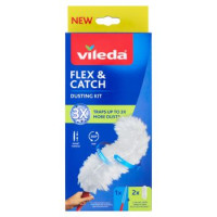 Vileda Flex & Catch Dusting Kit Sistema Short Handle + 2 ricambio