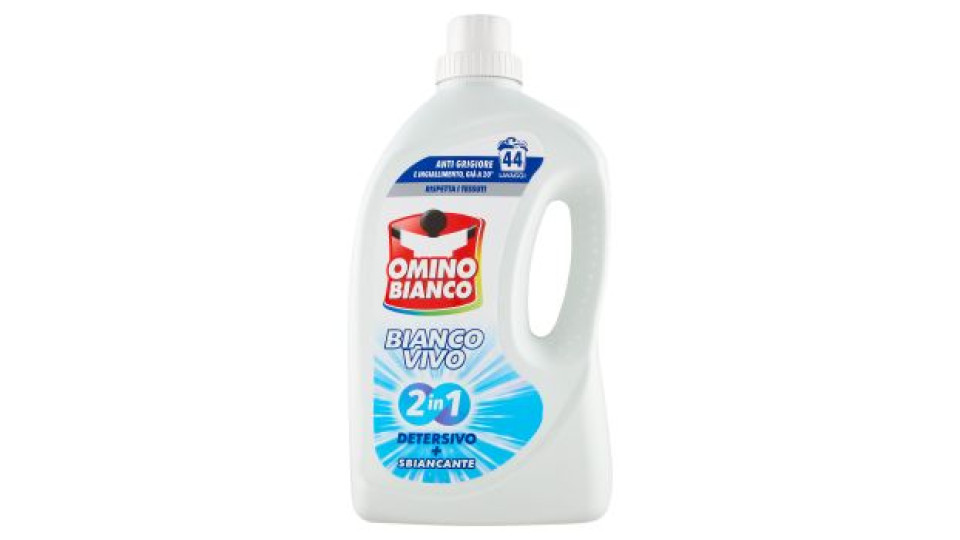 Omino Bianco Detersivo Lavatrice Liquido Ninfea Rosa 44 Lavaggi 1760 ml