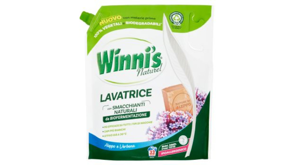 Winni's Naturel Lavatrice Aleppo e Verbena pouch 33 Lavaggi 1,485 l