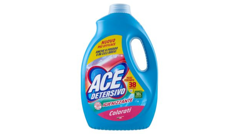 Ace Detersivo Igienizzante Colorati 38 Lavaggi 1900 ml