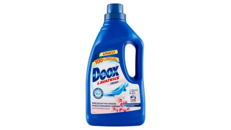 Deox Lavatrice Fresh Profumo di Fiori Bianchi e di Pesco, 24 lav, 1200 ml