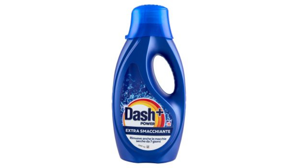 Dash Power Detersivo Liquido Lavatrice, Azione Extra-Smacchiante, 20 Lavaggi 900 ml