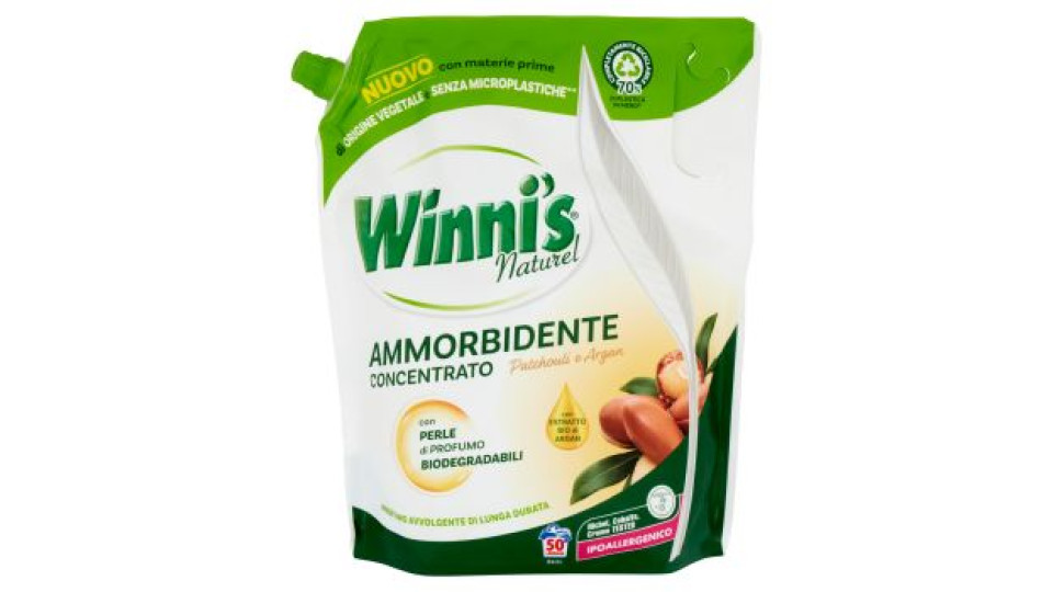 Winni's Naturel Ammorbidente Concentrato Patchouli e Argan pouch 50 Lavaggi 1,25 l