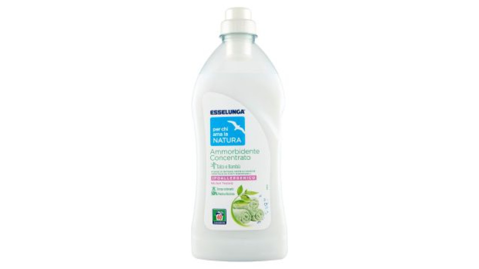 Esselunga Per chi ama la natura Ammorbidente concentrato talco e bambù 1000 ml