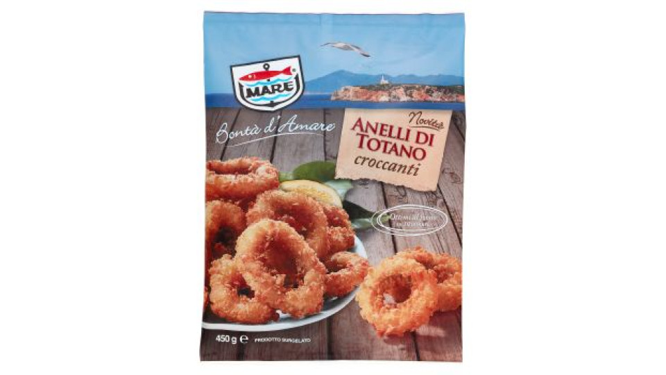 Mare Bontà d'Amare Anelli di Totano croccanti Prodotto Surgelato 450 g
