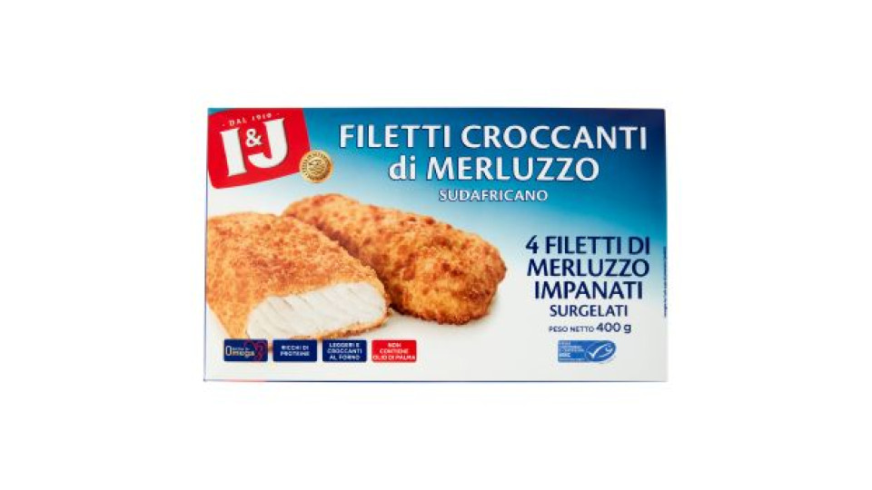 I&J Filetti Croccanti di Merluzzo Sudafricano 400 g