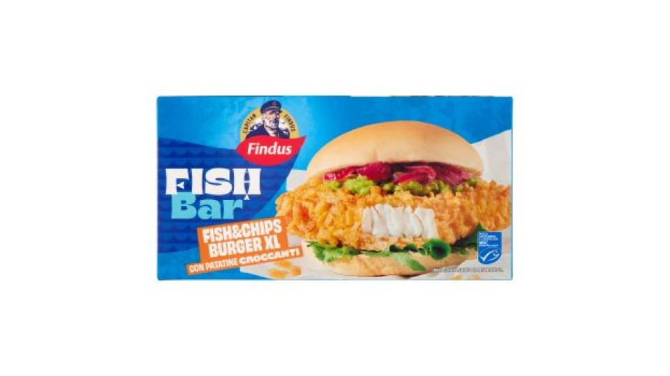Capitan Findus Fish Bar 2 Fish & Chips Burger XL 270 g