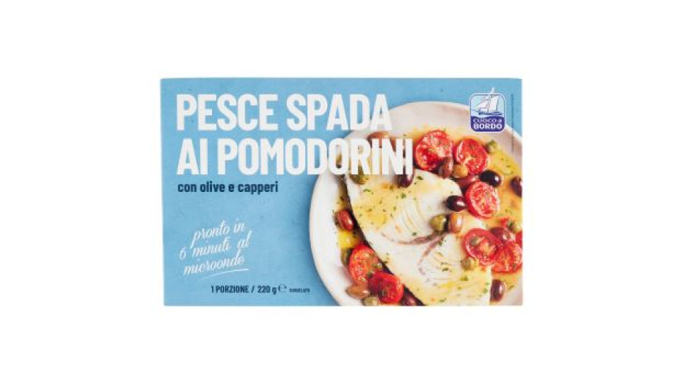 Cuoco di Bordo Pesce Spada ai Pomodorini con olive e capperi Surgelato 220 g