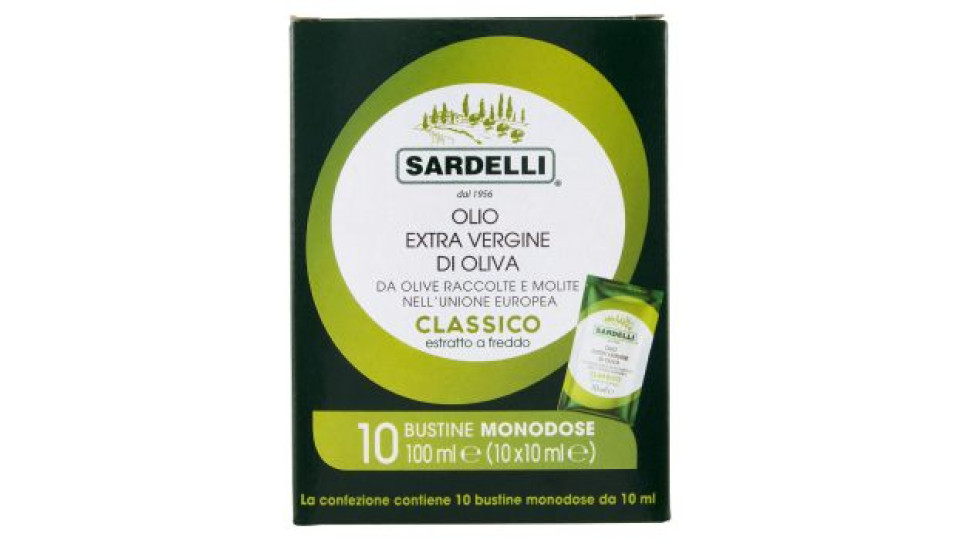 Sardelli Olio Extra Vergine di Oliva Classico Bustine Monodose 10 x 10 ml