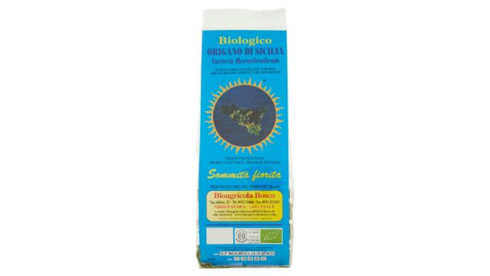 Bioagricola Bosco Origano di Sicilia Varietà Heracleoticum Sommità fiorita 25 g