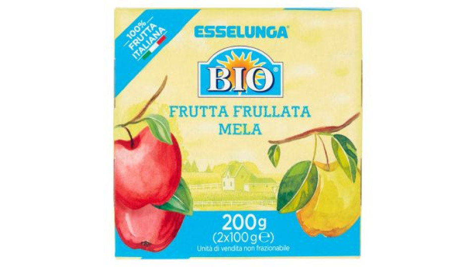 Esselunga Bio Frutta frullata mela 2 x 100 g