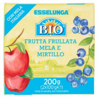 Esselunga Bio Frutta frullata mela e mirtillo 2 x 100 g