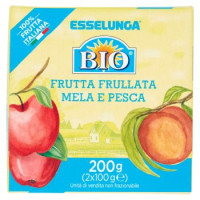 Esselunga Bio Frutta frullata mela e pesca 2 x 100 g