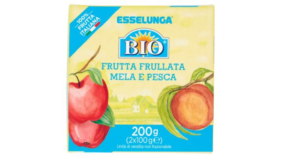 Esselunga Bio Frutta frullata mela e pesca 2 x 100 g