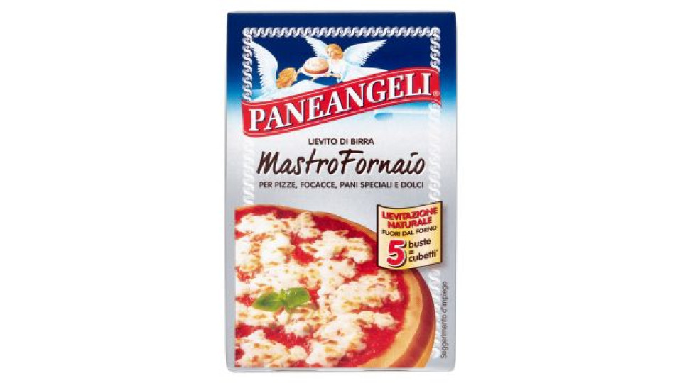 PANEANGELI Lievito di Birra Mastro Fornaio per Pizze, Focacce, Pani Speciali e Dolci 5 x 7 g