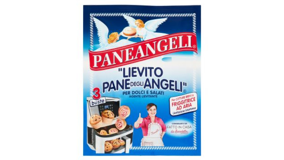 PANEANGELI "Lievito Pane degli Angeli" per Cotture Brevi in Friggitrice ad Aria 3 x 13 g