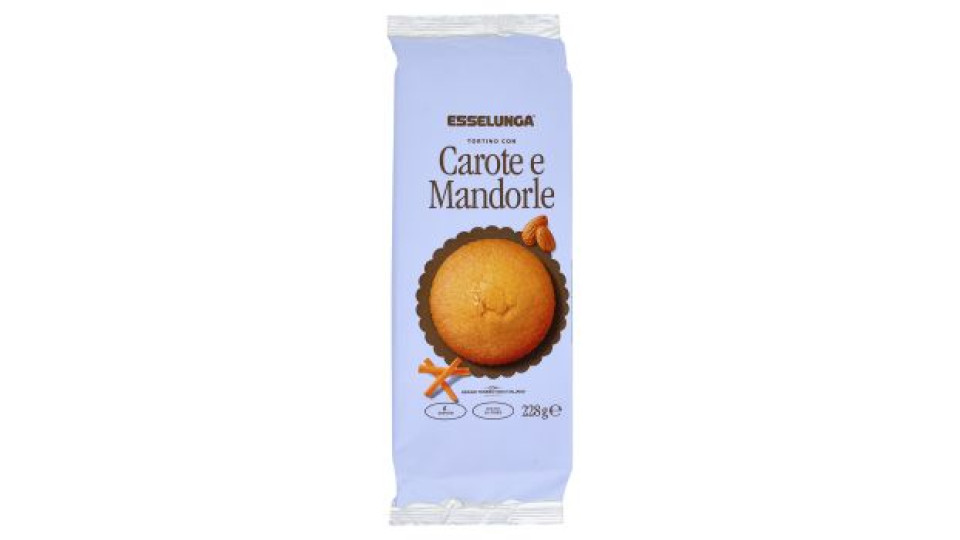 Esselunga Tortino con carote e mandorle 6 x 38 g