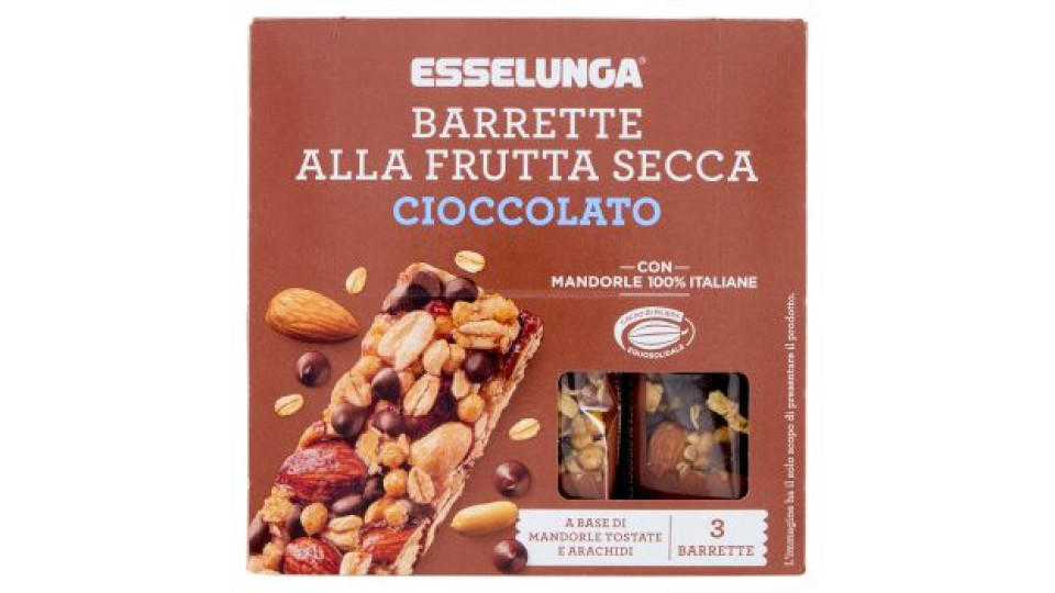Esselunga Barrette alla frutta secca cioccolato 3 x 32 g