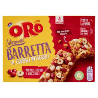 Oro Saiwa Vitasnella Barrette ai cereali integrali Mirtilli Rossi e Nocciole - 4 x 40 g