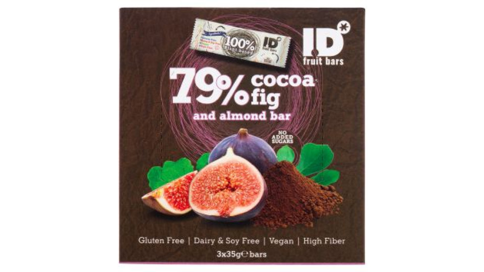 ID 79% cocoa fig and almond bar 3 x 35 g