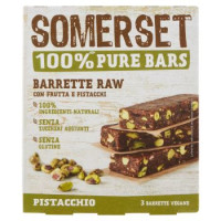 Somerset 100% Pure Bars Barrette Raw con Frutta e Pistacchi 3 x 35 g