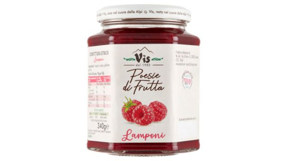 Vis Poesie di Frutta Lamponi 340 g