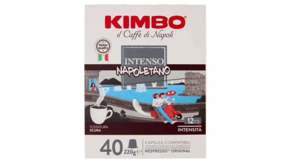 Kimbo Espresso Intenso capsule caffè Compatibili con le Macchine Nespresso* 40 x 5,5 g