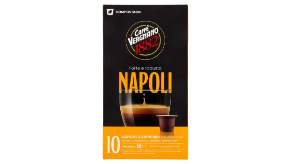 Caffè Vergnano 1882 Napoli Capsule Compatibili Nespresso* 10 x 5 g