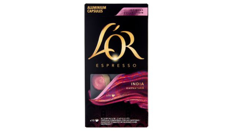 L'Or Espresso India- 10 Capsule Caffè Compatibili con Macchine Nespresso*® Original 52g
