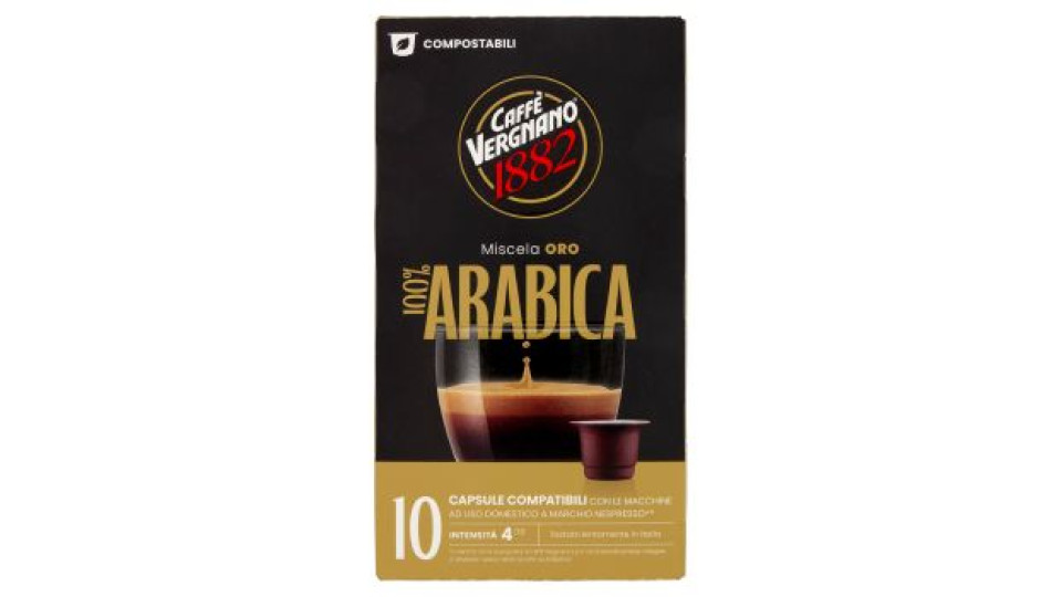 Caffè Vergnano 1882 Oro Capsule Compatibili Nespresso* 10 x 5 g