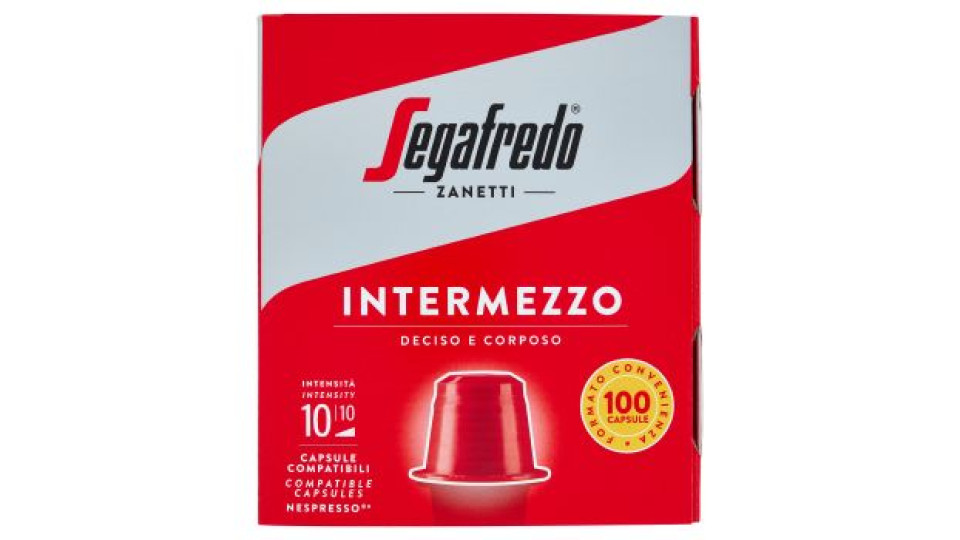 Segafredo Zanetti Intermezzo Capsule Compatibili Nespresso* 100 x 5,1 g