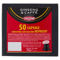 Crastan Ginseng & Caffè da Zuccherare 50 Capsule Compatibili con Macchine Nespresso* 185 g