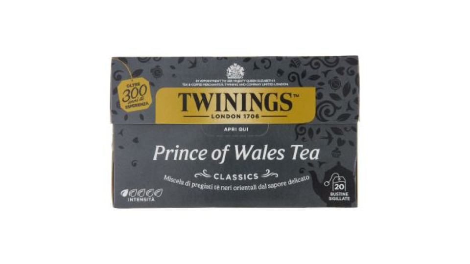 Twinings Prince of Wales Tea Tè nero 20 filtri The 40 g